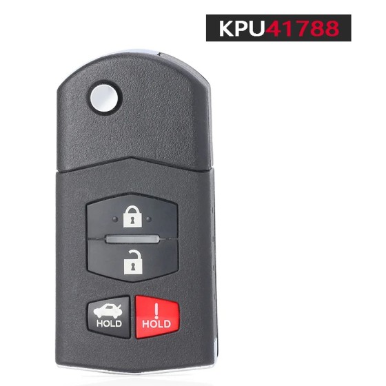 2004-2011 Mazda 6 / RX8 / 4-Button Flip Key / PN: GP7A-67-5RYB / KPU41788 (AFTERMARKET)